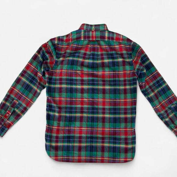 Polo Ralph Lauren Red and green plaid flannel button down shirt L 100% cotton - Picture 5 of 5